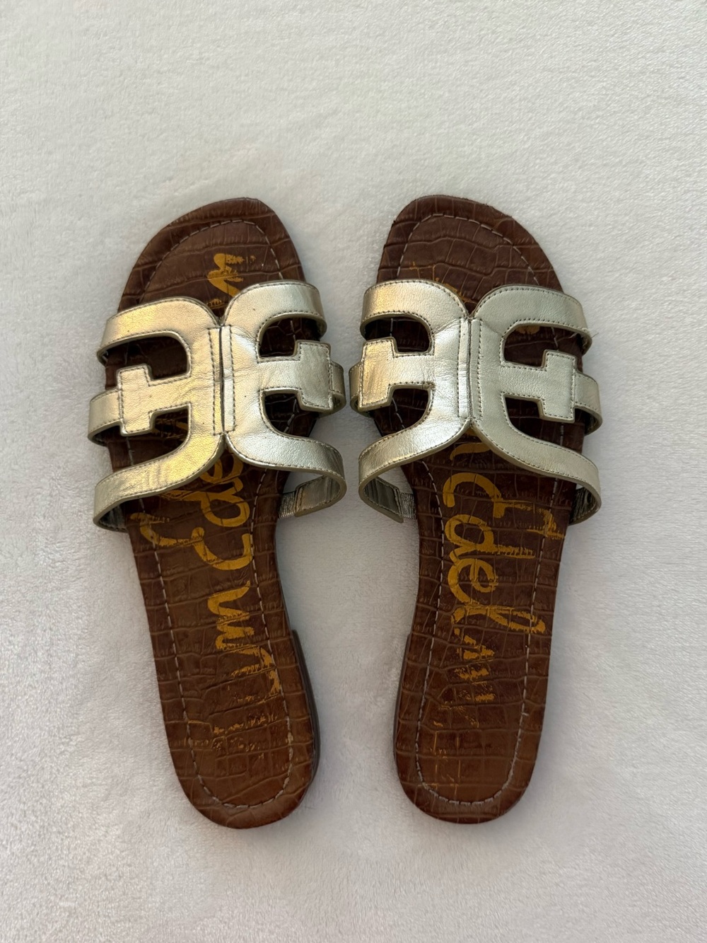 Sam Edelman Bay Slide Sandal - Gold Platinum - Women’s size 10